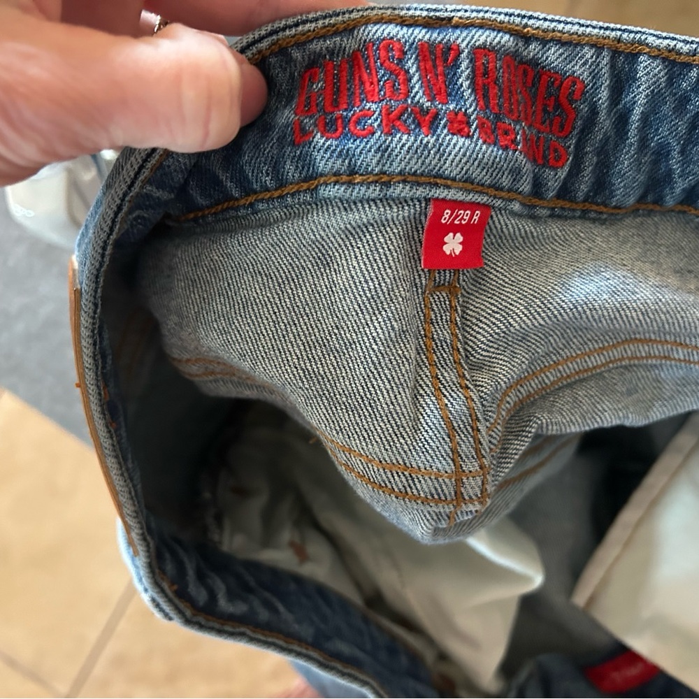 Lucky Brand Guns and Roses Relaxed Fit Jeans, EUC, size 29, inseam 31”. - Picture 8 of 10